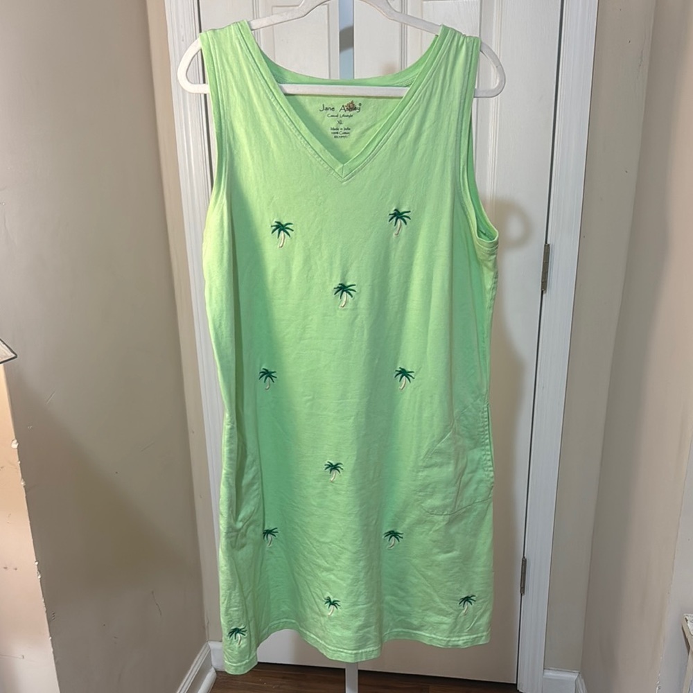 Jane Ashley Light Green Sleeveless Dress